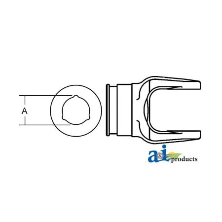 A & I Products Inner Tube Yoke 5.5" x4.5" x2.5" A-BP204176852